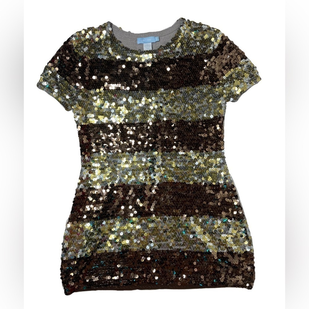 Urchin Sequined Mini T-Shirt Dress Size L